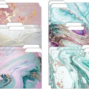 Marble Designs 1/3 Cut Tab Heavyweight Letter Size (9.5" x 11.5") 12 Pack